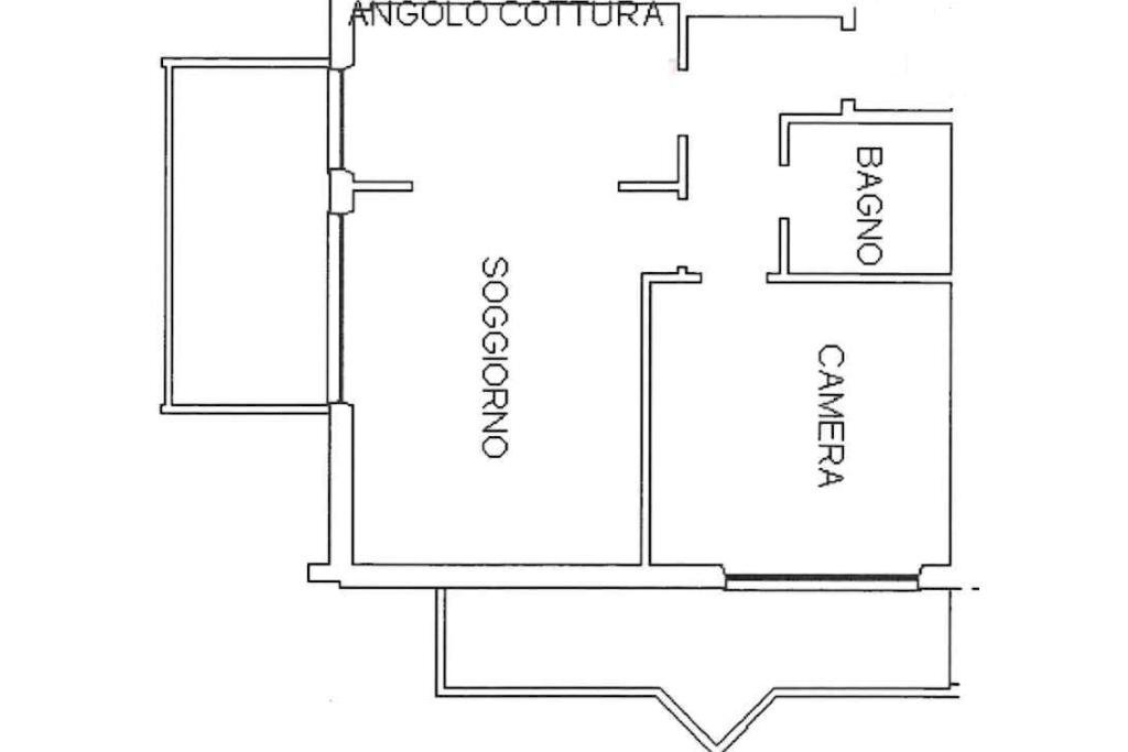 Two-room apartment Via Laggiaro, Rapallo - floor plans 1