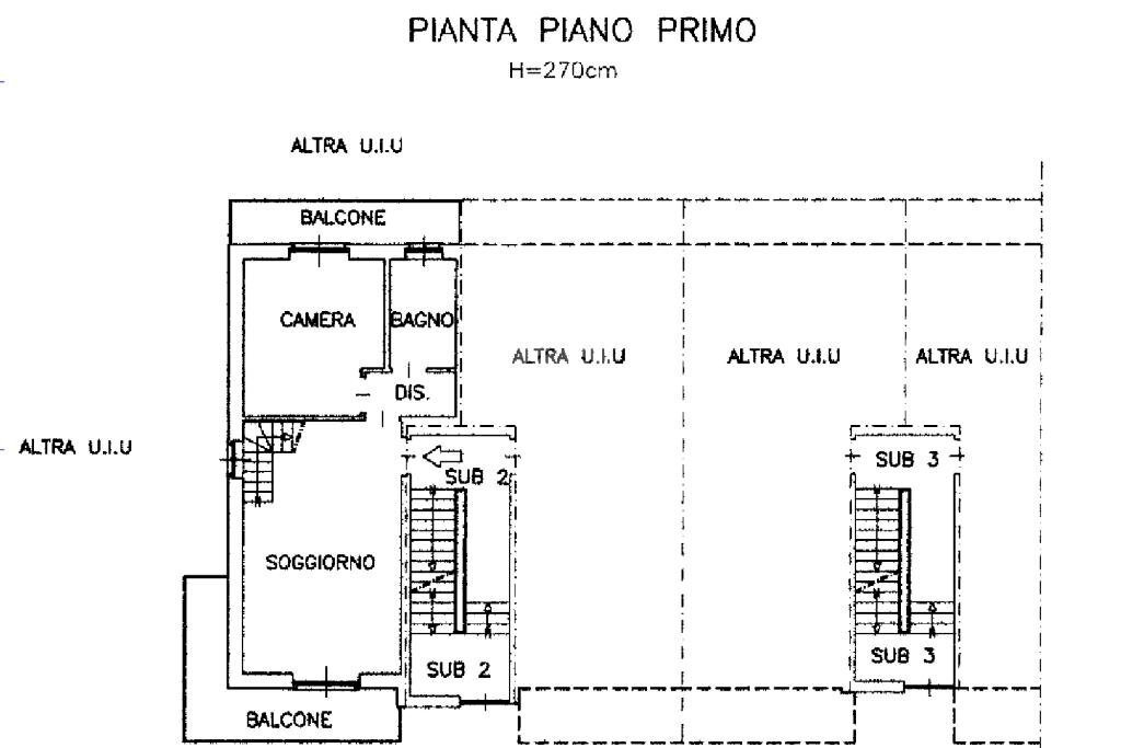 Four-room apartment Via Garibaldi, San Gillio - floor plans 1