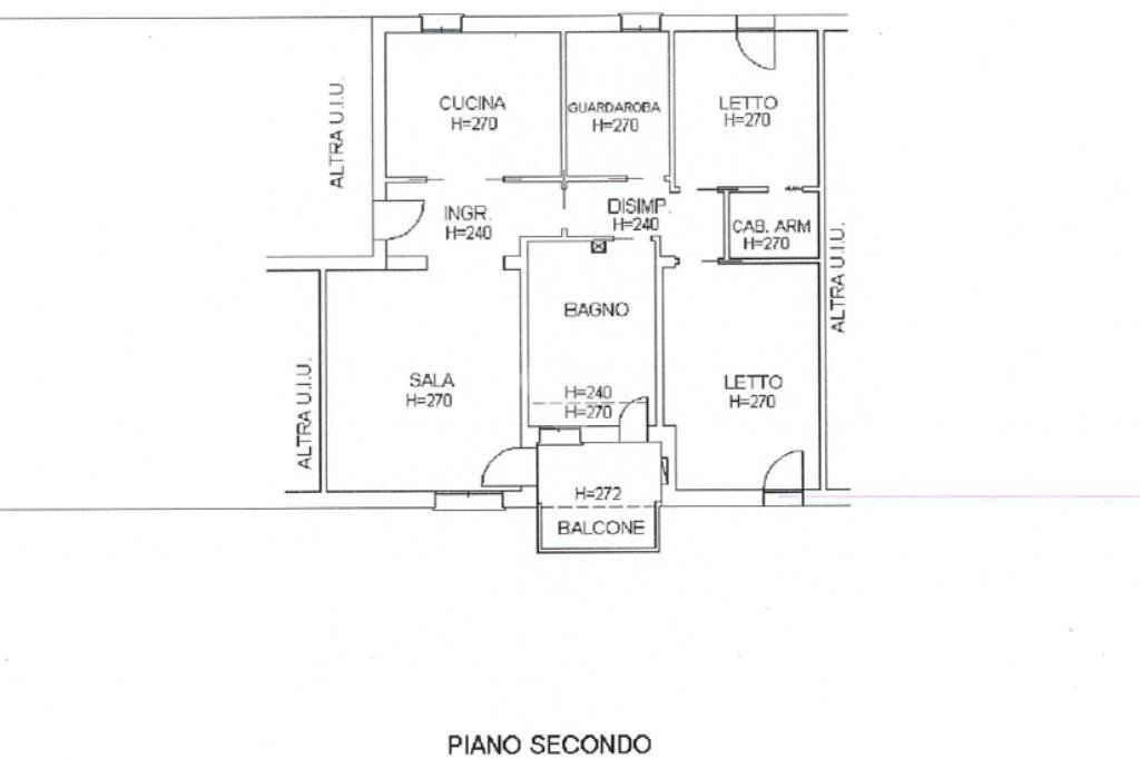 Quadrilocale Via Guido Rossa, Vezzano sul Crostolo - planimetria 1