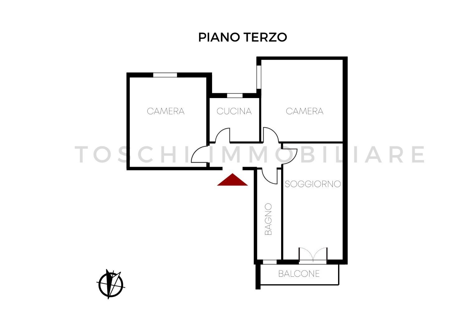 Two-room apartment Via Vittorio Alfieri, 1, Imola - floor plans 1