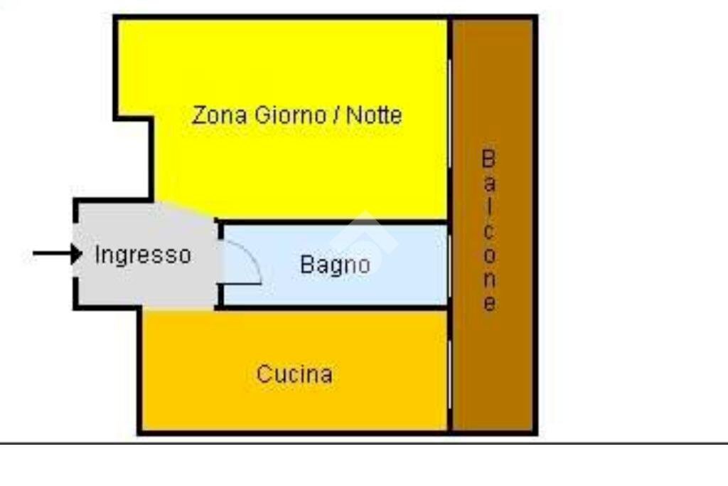 One-room apartment Via Oldrado da Tresseno, Milano - floor plans 1