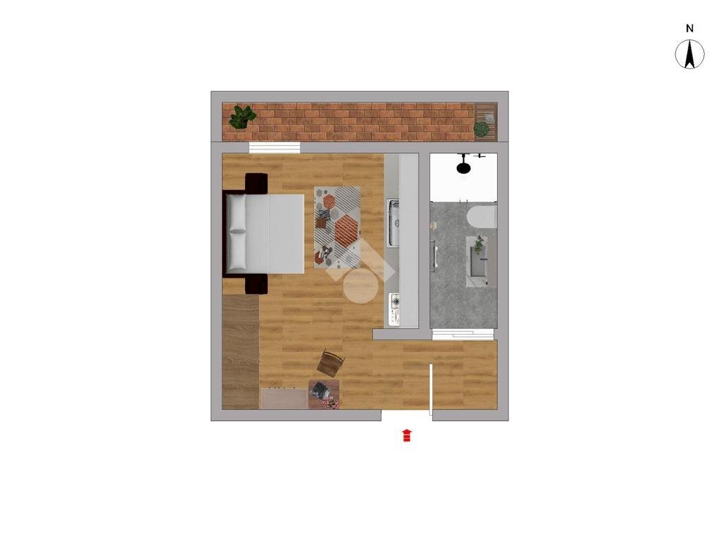 One-room apartment Via tartini, Milano (neighborhood Dergano) - floor plans 1
