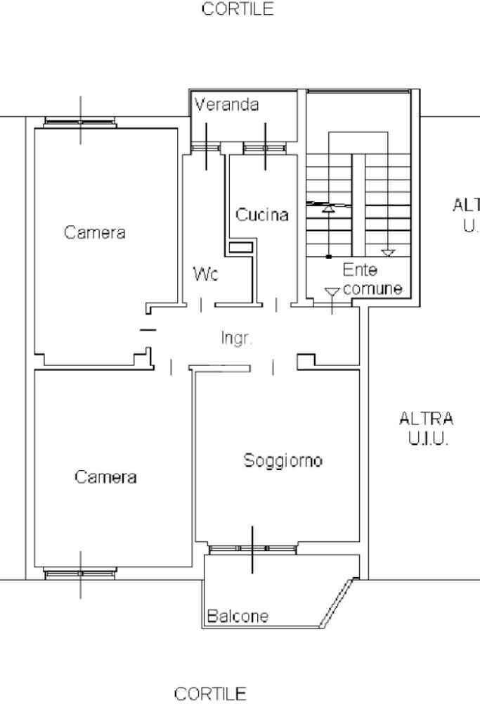 Trilocale Via Demonte, Milano (zona Niguarda) - planimetria 1