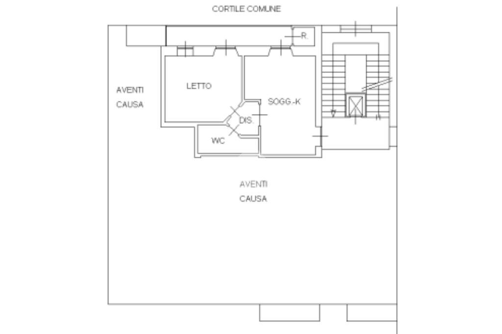 Bilocale Via Ettore Perrone, Torino (zona Quadrilatero Romano) - planimetria 1