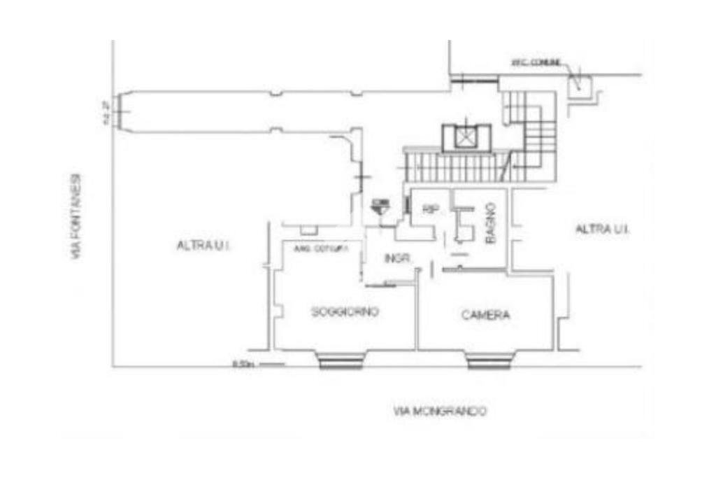 Bilocale Via Antonio Fontanesi, Torino (zona Vanchiglietta) - planimetria 1