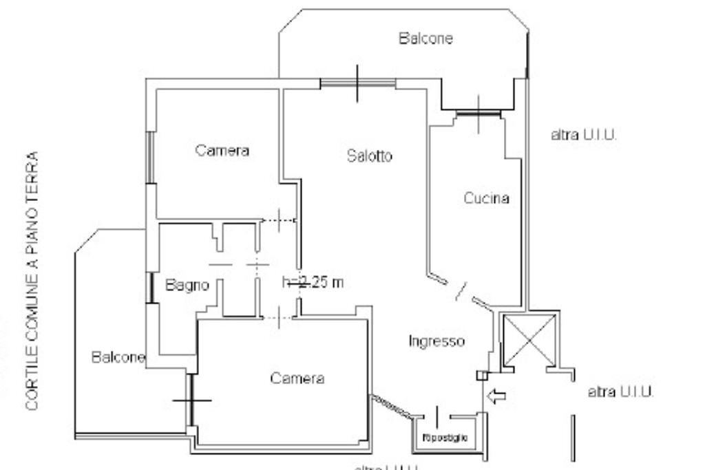 Trilocale Via Balossa, Novate Milanese - planimetria 1