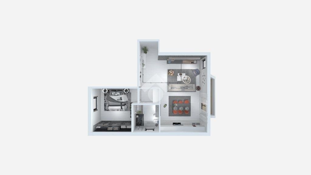 Two-room apartment Via Cesare Battisti, Cormano - floor plans 1