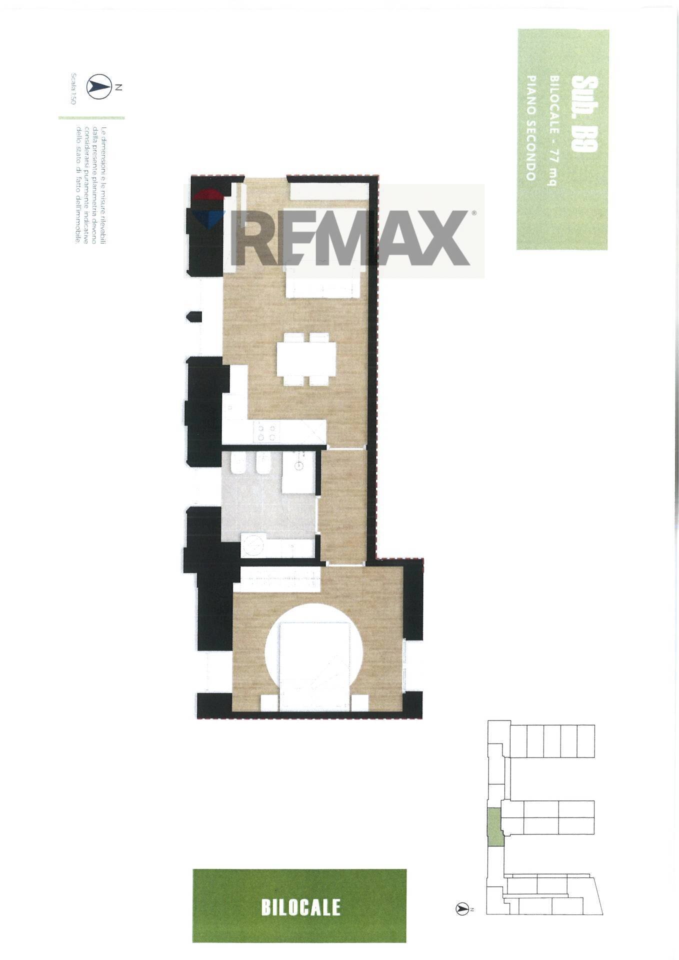 Pianta 2D - Three-room apartment VIA GAMBINI, Trieste - floor plans 1