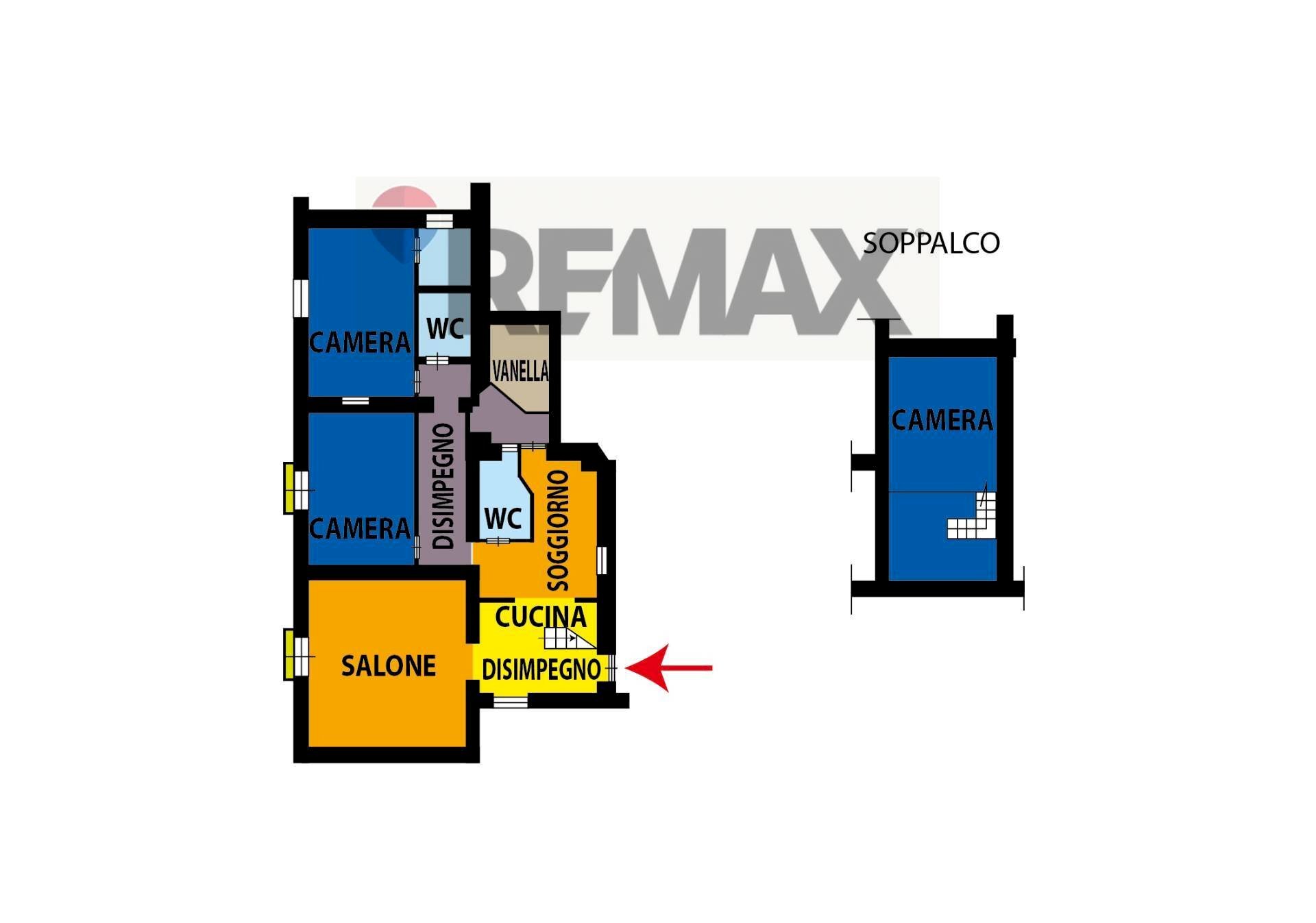 Pianta 2D - Four-room apartment Via Egiziaca Pizzofalcone, Napoli - floor plans 1