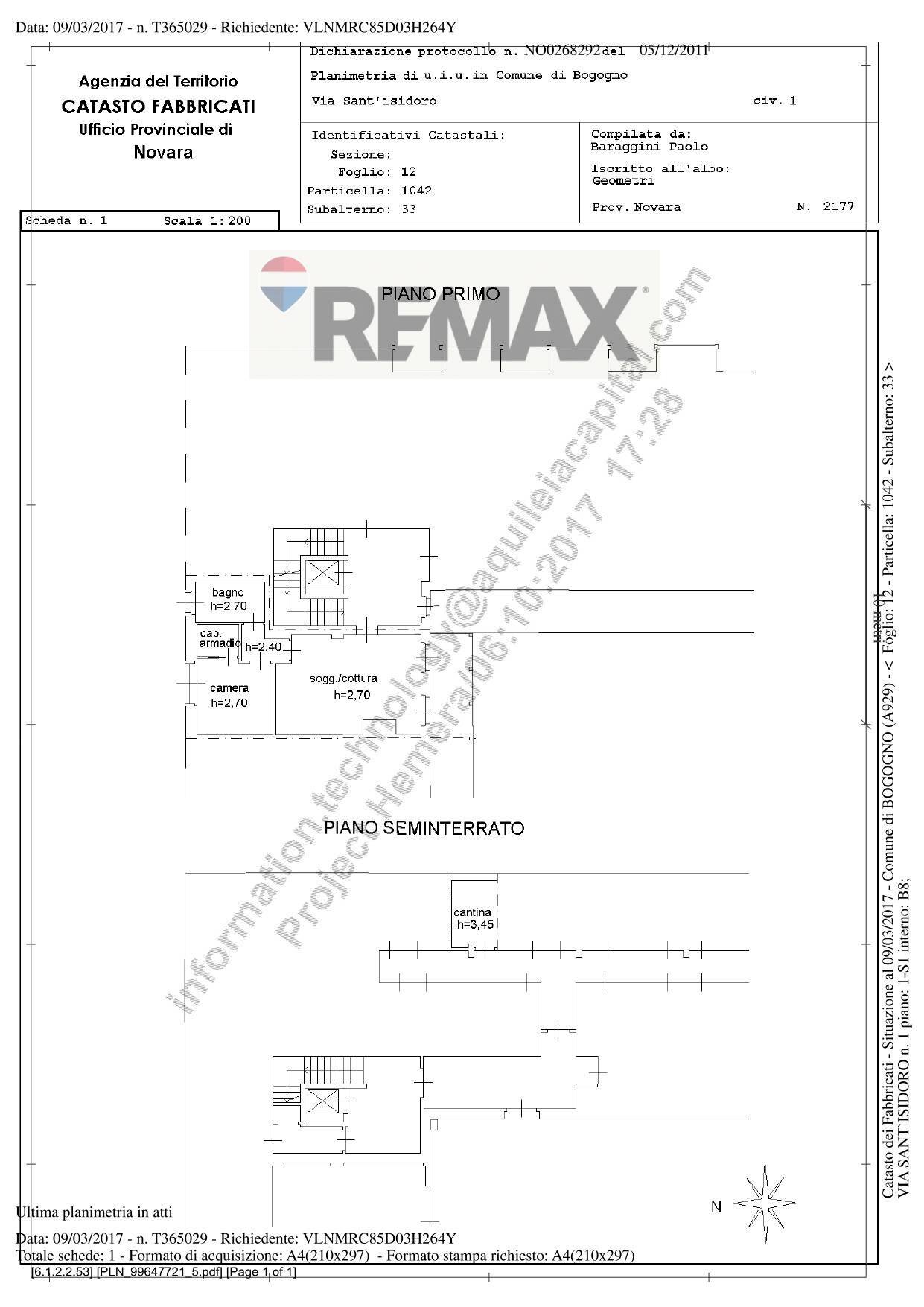 Pianta 2D - Two-room apartment Via Sant'Isidoro
 
1, Bogogno - floor plans 1