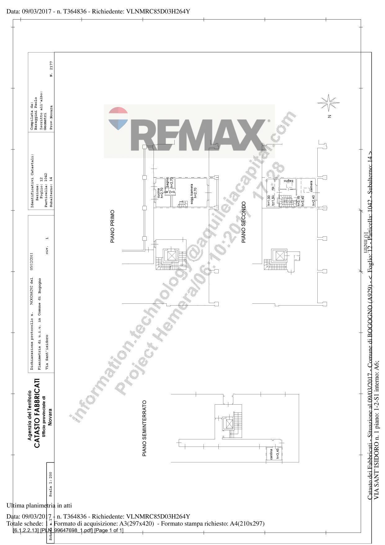 Pianta 2D - Semi-detached Villa Via Sant'Isidoro
 
1, Bogogno - floor plans 1