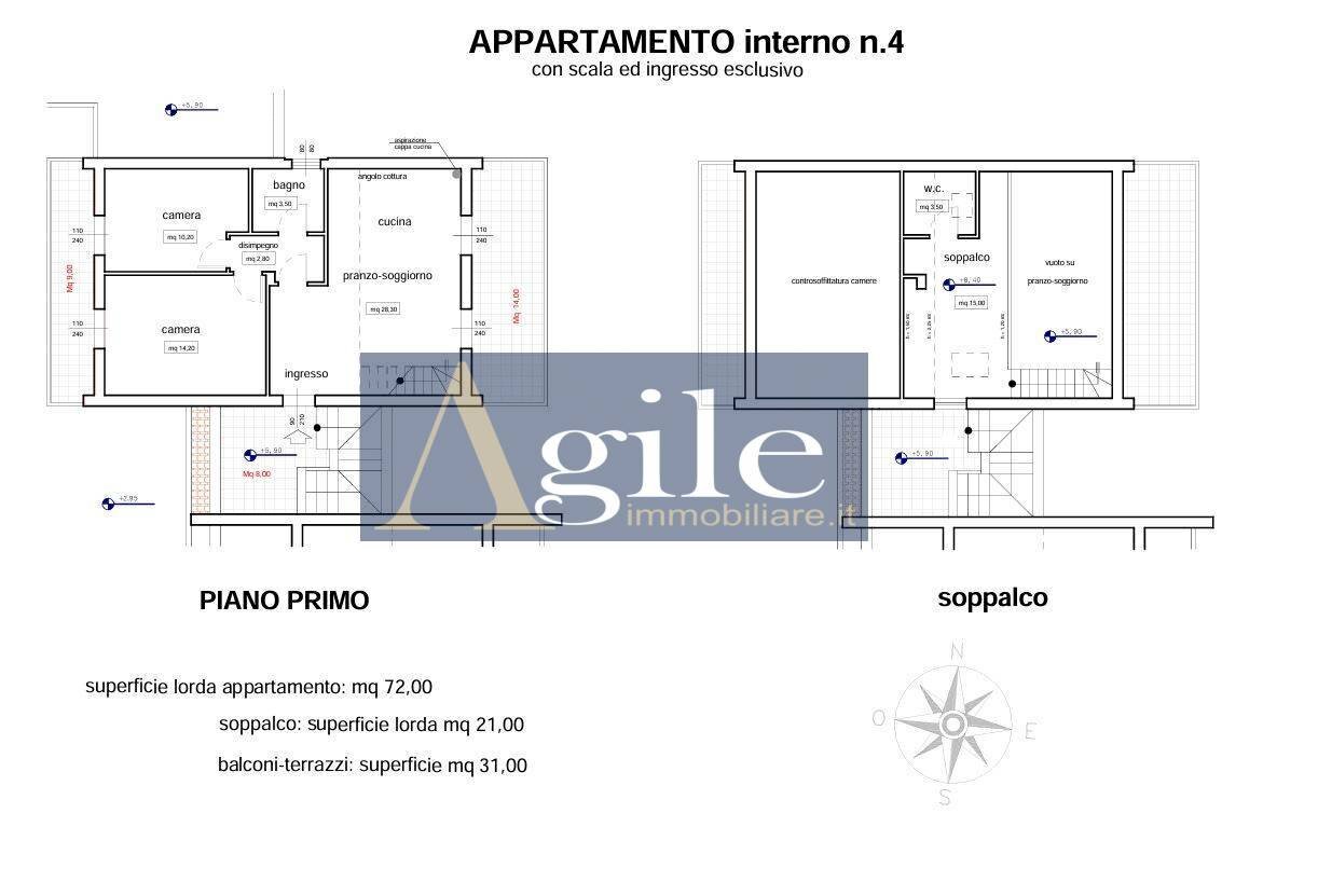 Foto 3 - Appartamento via della tartana, Acquaviva Picena - planimetria 1