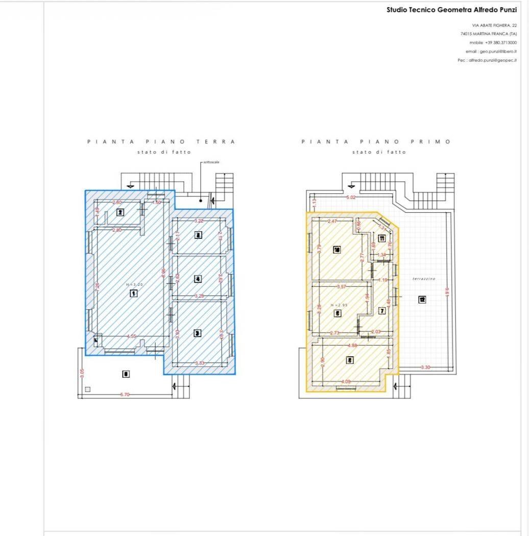 Villa viale Canne, 14, Pulsano - floor plans 1