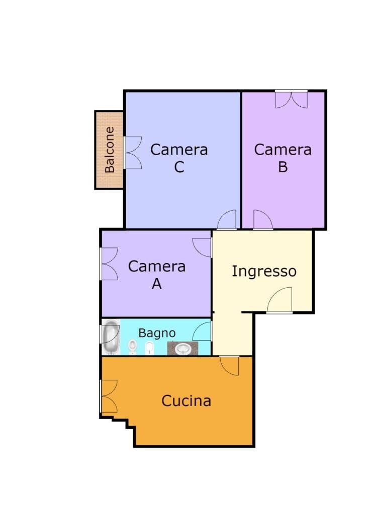 Non-buildable land via Marina di Robilant, 9, Genova (neighborhood Marassi) - floor plans 1