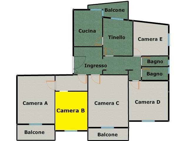 Non-buildable land corso Monte Grappa, 36, Genova (neighborhood San Fruttuoso) - floor plans 1
