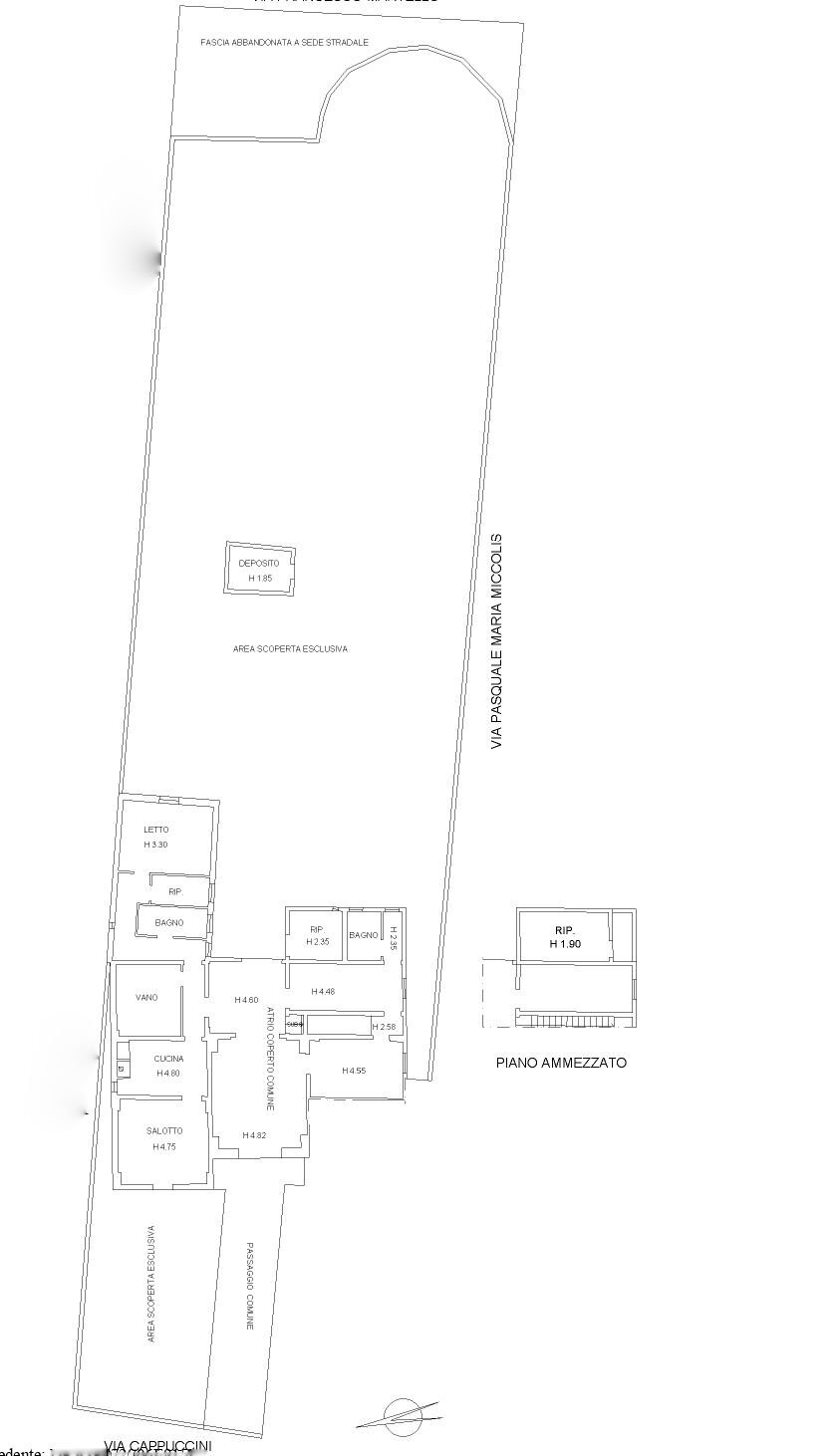 Independent house via Cappuccini, Galatone - floor plans 1