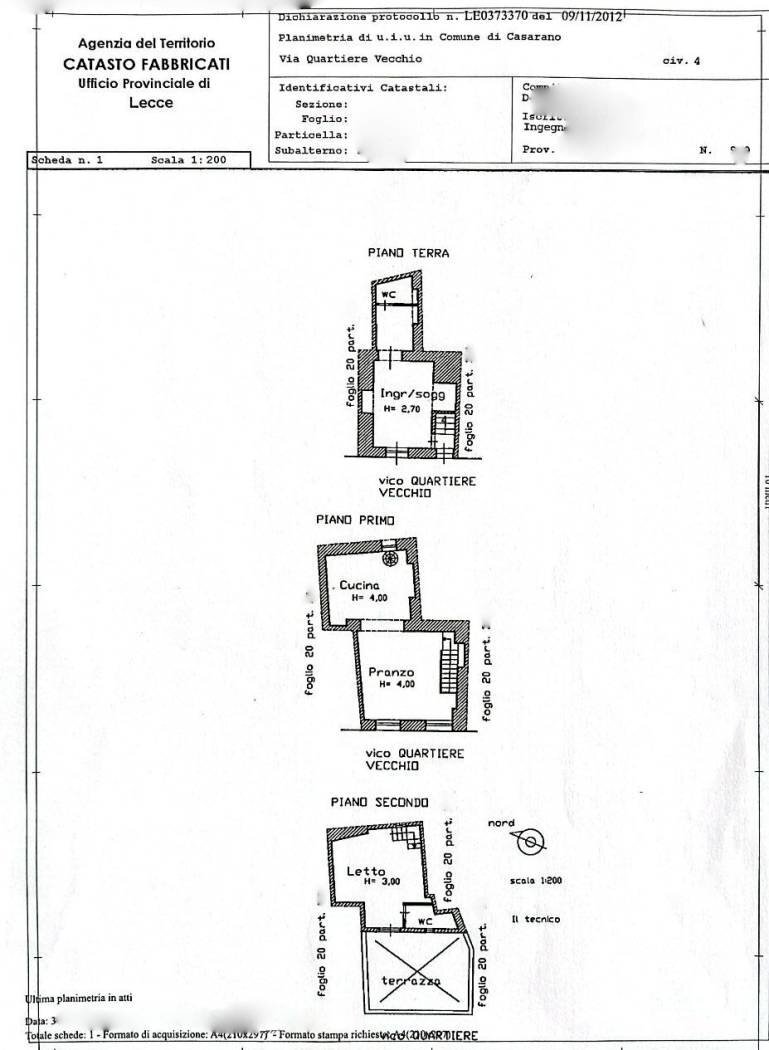 Independent house Quartiere Vecchio, Casarano - floor plans 1