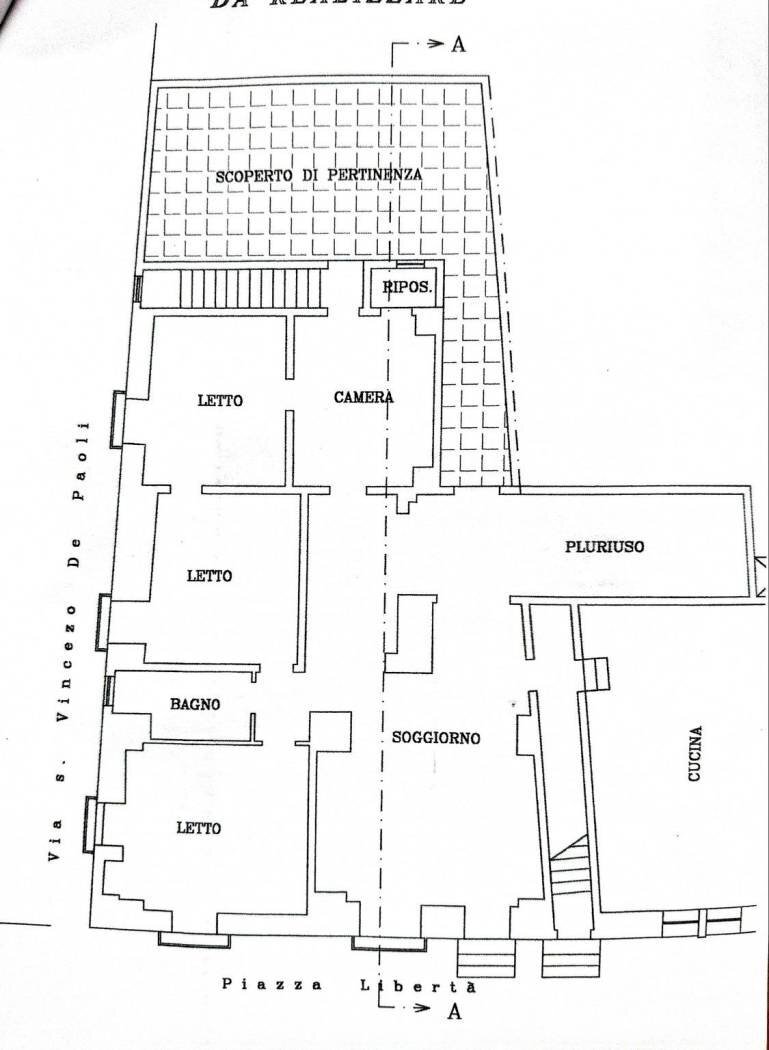 Casa indipendente piazza della Libertà, Ruffano - planimetria 1