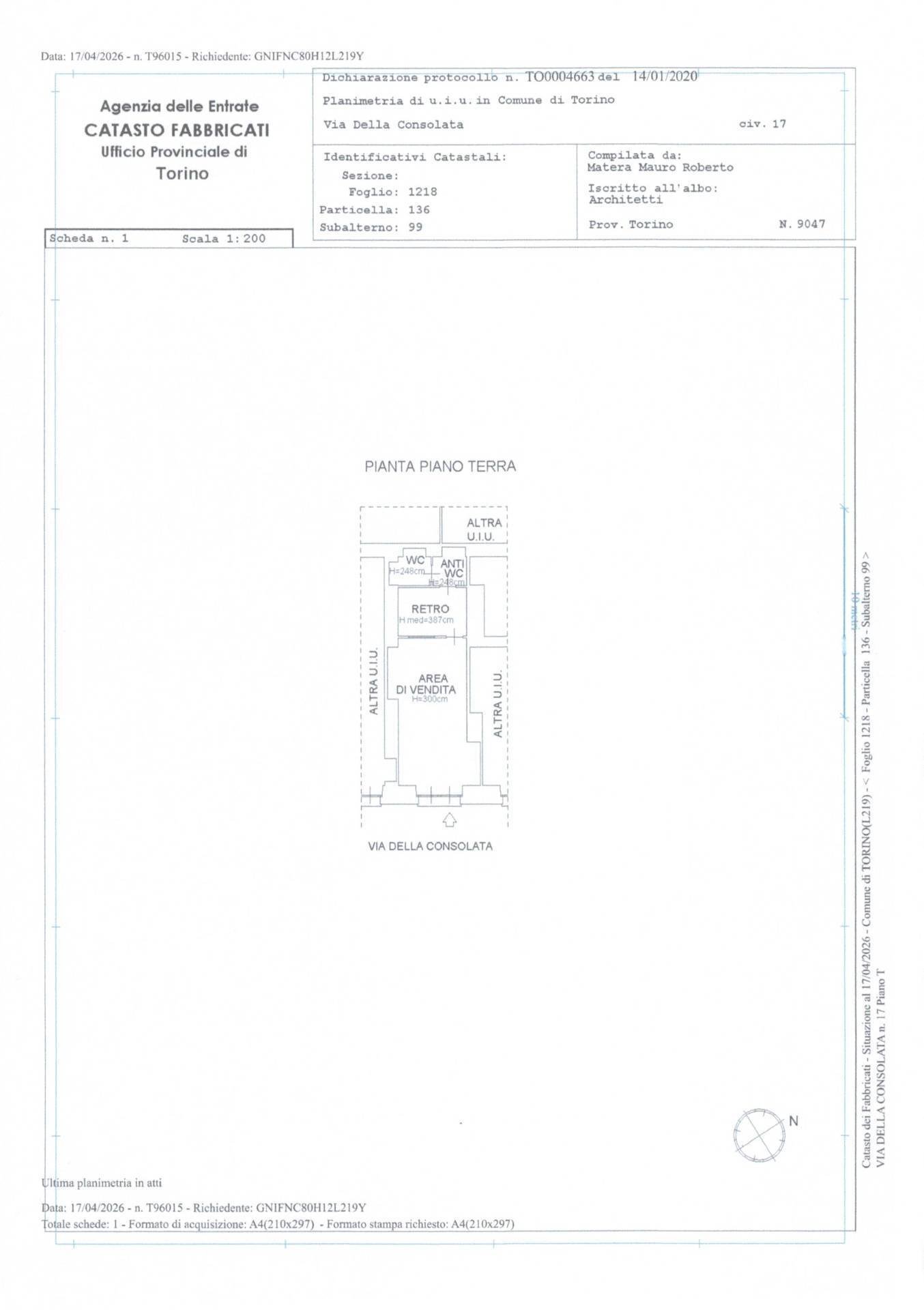 Foto 16 - Commercial Premises Via Della Consolata
 
17, Torino - floor plans 1