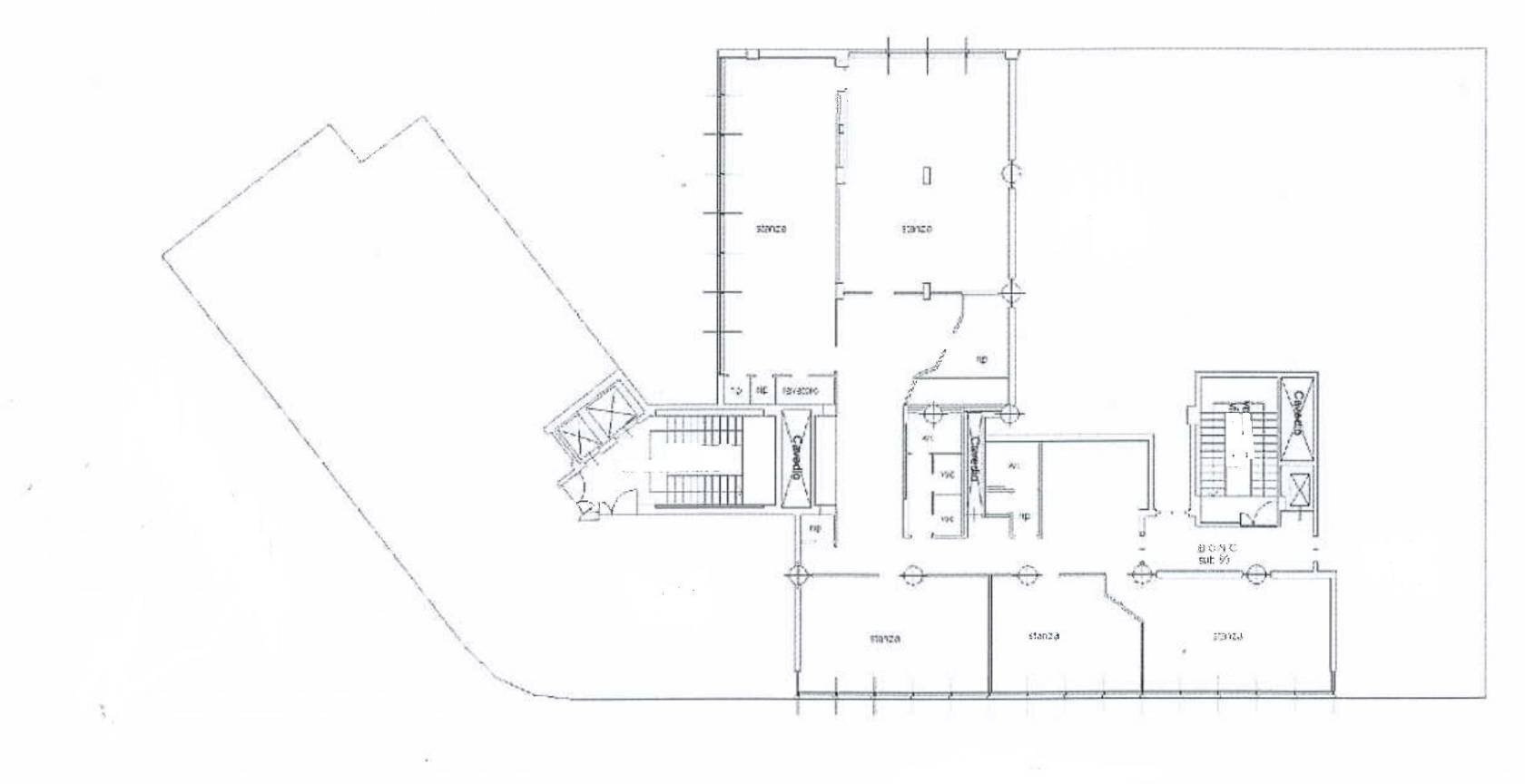 Office piazza Giuseppe Verdi, Genova (neighborhood Foce) - floor plans 1