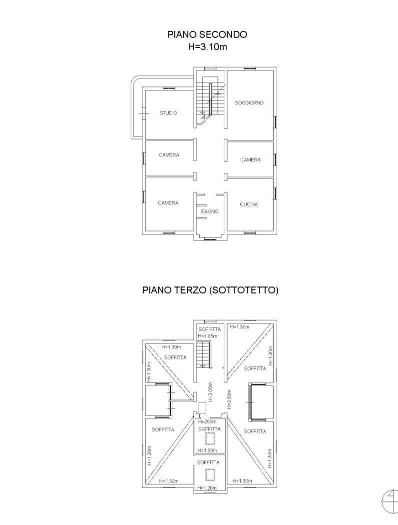 Attico via Luigi e Salvatore Marchesi, Parma (zona Pablo) - planimetria 1