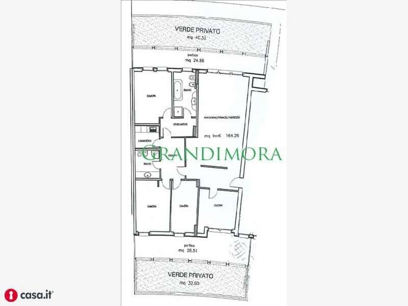 Quadrilocale via San Gerolamo Miani, Bergamo - planimetria 1