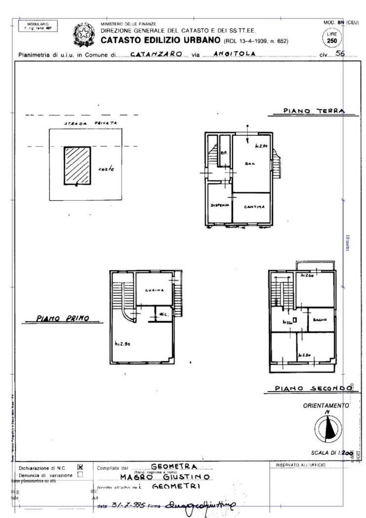 Villa via Angitola, 56, Catanzaro - floor plans 1