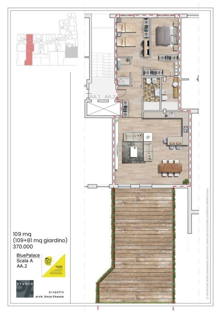 Quadrilocale via Sant'Anastasio, 14, Trieste - planimetria 1