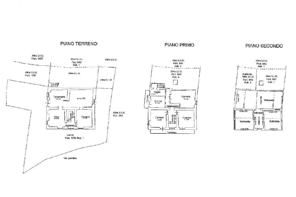 Casa semi indipendente Regione Carrara, Terzo - planimetria 1
