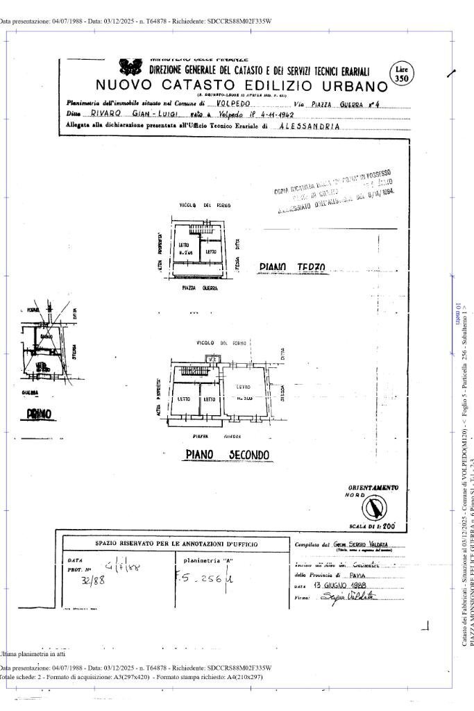 Independent house Piazza Monsignor F. Guerra, Volpedo - floor plans 1