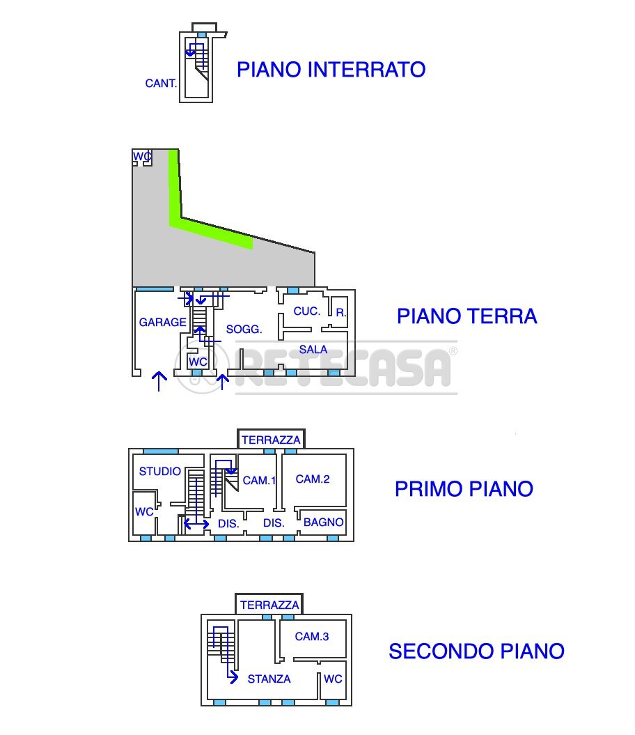 PLANIMETRIA.jpg - Porzione di casa Contrada Garibaldi 2, Palmanova - planimetria 1