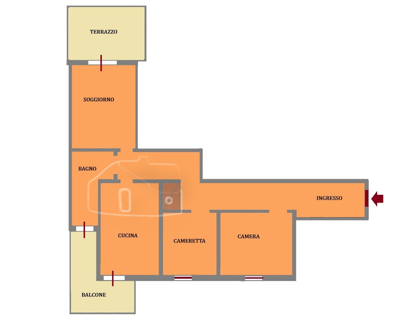 planimetria - Trilocale Strada Borgo Tinasso 81, Sanremo - planimetria 1