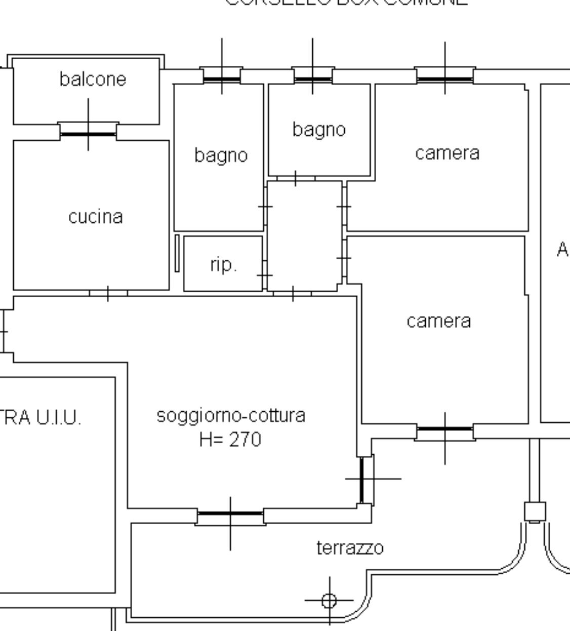 pln - Three-room apartment Via Bettole sic, Trecate - floor plans 1