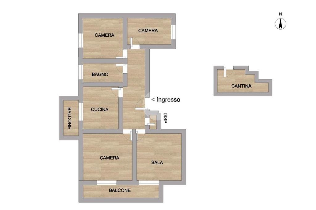 Appartamento Salita ascherio, Genova (zona Prà) - planimetria 1