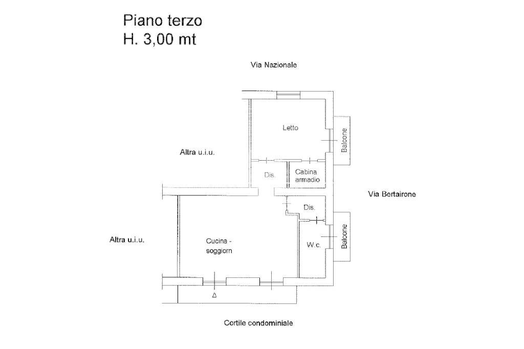Two-room apartment Via Nazionale, Pinerolo - floor plans 1