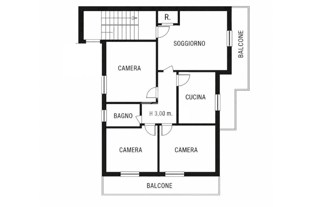 Apartment Località Via Costa, Vezzi Portio - floor plans 1