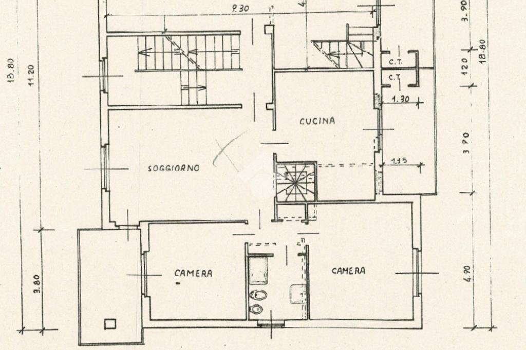 Portion of a house Vicolo Palermo, Buttigliera Alta - floor plans 1
