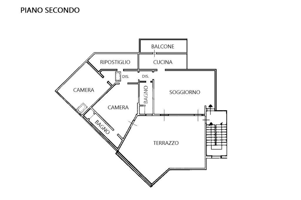 Three-room apartment Via Uccellino, Poggio Renatico - floor plans 1