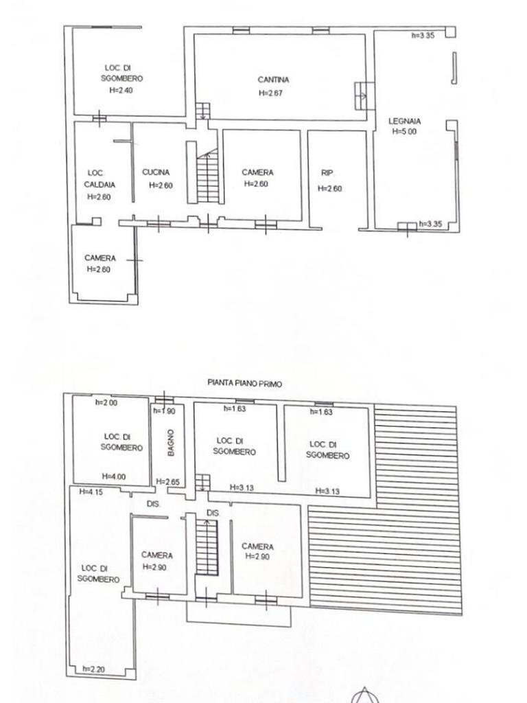 Semi-detached house Vicolo Palestro, Bruno - floor plans 1