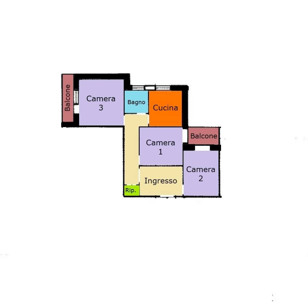 Non-buildable land salita Vecchia Nostra Signora del Monte, 5, Genova (neighborhood Marassi) - floor plans 1