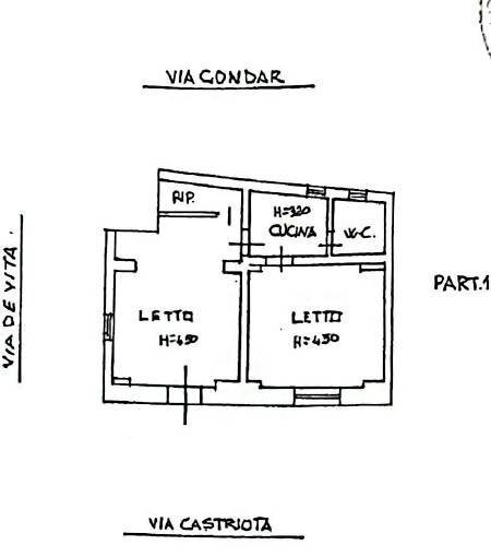 Three-room apartment Lungomare Galileo Galilei, Gallipoli - floor plans 1