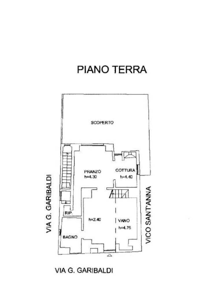 Independent house via Giuseppe Garibaldi, Matino - floor plans 1