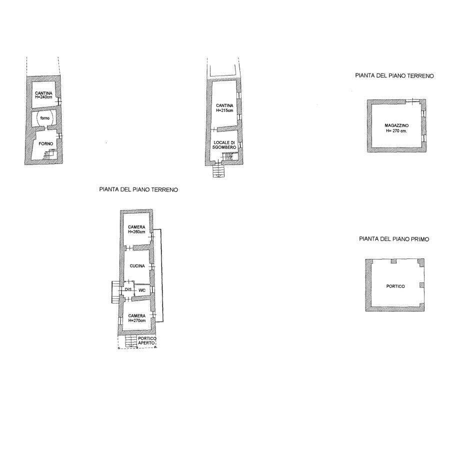 Rustic via San Michele, Arguello - floor plans 1