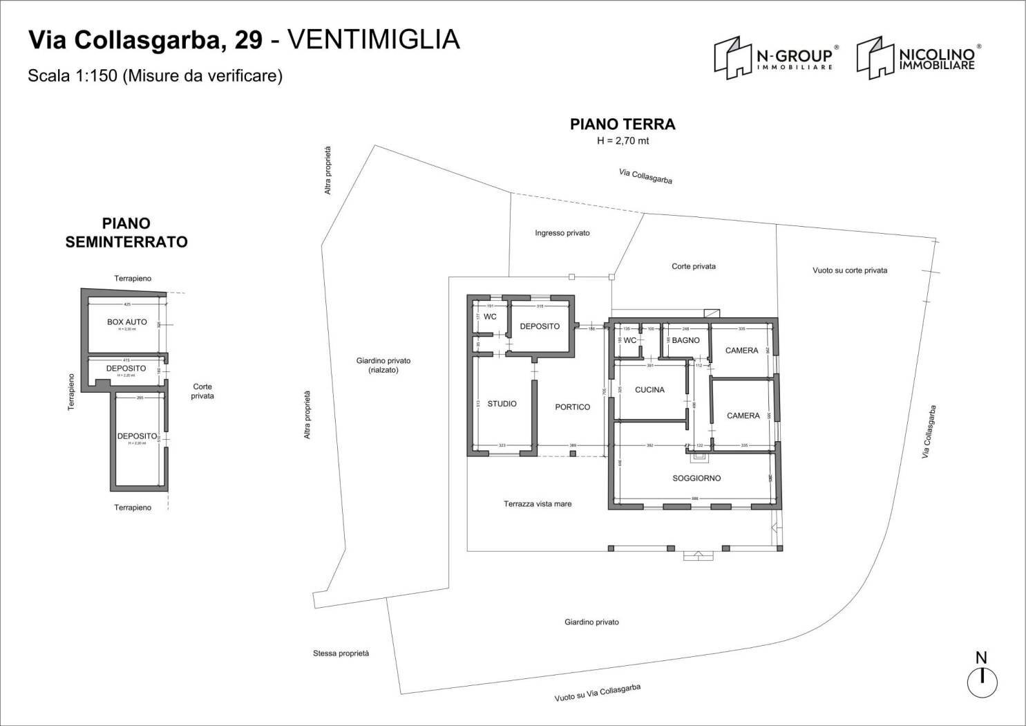 Villa via Collasgarba, 29, Ventimiglia - planimetria 1