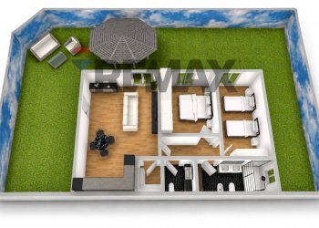 Pianta 3D - Four-room apartment via piero della francesca, San Giovanni Valdarno - photo 5