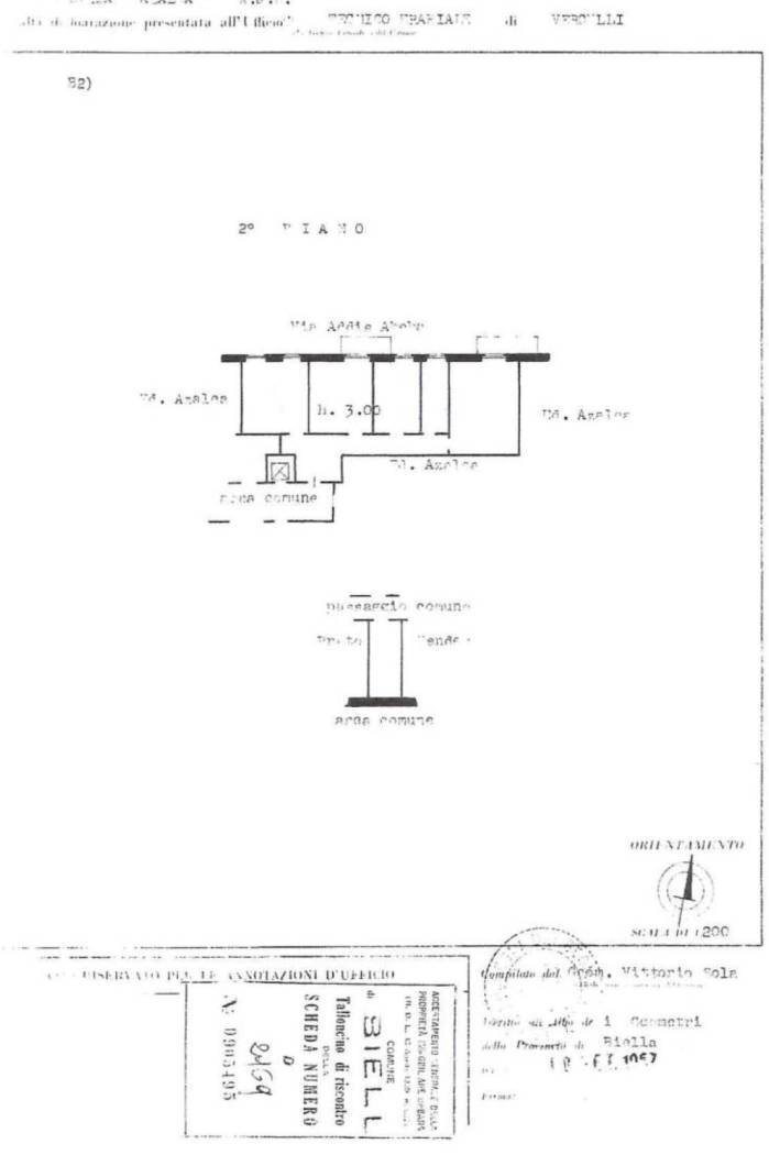 Apartment via Valentino Cerruti, 1, Biella - floor plans 1