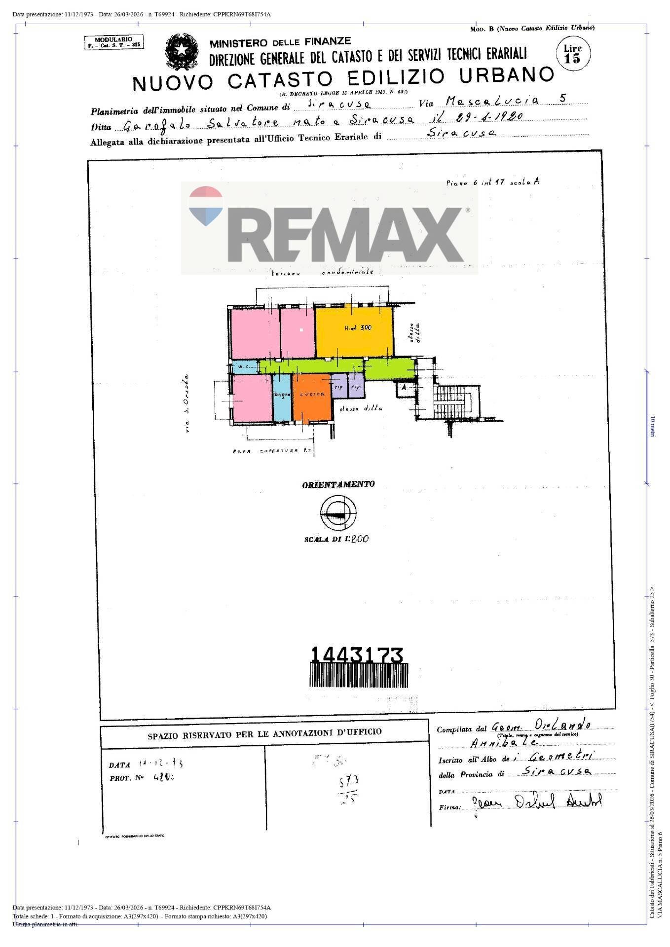 Pianta 2D - Appartamento Via Mascalucia
 
5, Siracusa - planimetria 1