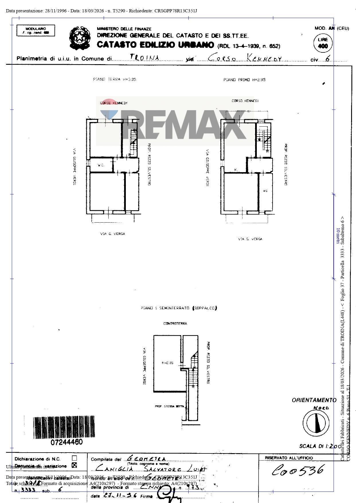 Pianta 2D - Casa indipendente Corso Kennedy
 
6, Troina - planimetria 1