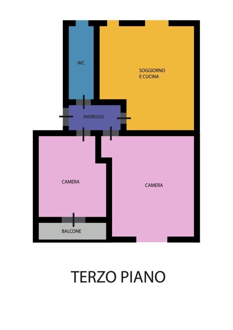 Three-room apartment via Zambrini, Faenza - floor plans 1