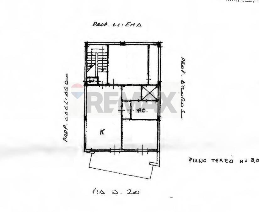 Pianta 2D - Quadrilocale Via C. D'Alcamo
 
8, Bagheria - planimetria 1